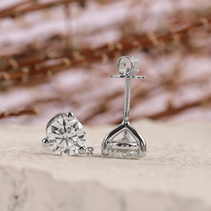 Martini Custom Lab Grown CVD HPHT Diamonds IGI Certified VS1 Clarity D Color 14K/18K Gold <b>Stud</b> <b>Earrings</b> Women - Product Image 1