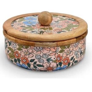 Olla Multifuncional de Alta Calidad para Servir y Almacenar Roti, con Tapa y Diseño Grabado a Mano - Product Image 6