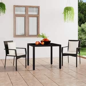 Sedia da Giardino in Rattan PE Nero Resistente, Misura Standard con Design Elegante - Product Image 1