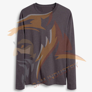 Camisetas Personalizadas de Alta Calidad para Hombre, Cuello Redondo, Manga Larga, 100% Algodón Orgánico, Secado Rápido, Transpirables - Product Image 5