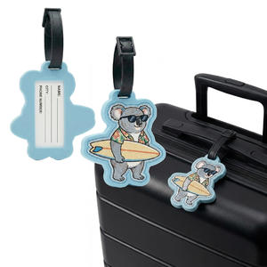 Accesorios de Viaje Únicos, Etiquetas de Equipaje de Silicona Suave Personalizables, Etiqueta con Nombre con Estampado Creativo de Animales para Maleta - Product Image 2