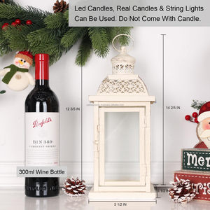 <b>Large</b> Candle <b>Lanterns</b> Vintage Hanging Candle Holders Farmhouse Shelf Wedding Front Porch Patio Decor at Affordable Price - Product Image 6