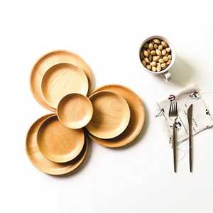 Platos Decorativos de Madera Natural, Diseño Sólido, Biodegradables, Ecológicos, Libres de BPA, Acabado No Tóxico, Aptos para Microondas - Product Image 2