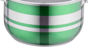 Cacerola con aislamiento de capacidad personalizada, recubierta de esmalte, con tapa de vidrio, para almacenar y servir alimentos. - Product Image 3