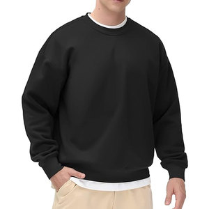 Sweat-shirt à col rond en polaire pour homme, doublé, uni, épais, coupe classique, doux, basique, en mélange de coton, chaud, décontracté, streetwear - Product Image 1