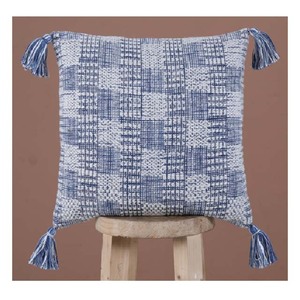 Funda de Cojín de Algodón y Lino con Patrón Geométrico Abstracto, Hecha a Mano, Estilo Bohemio, Decorativa para el Hogar - Product Image 6