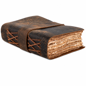 Vintage Buffalo Leather Bound <b>Notebook</b> <b>Lined</b> Journal Handstitched Binding Digital Printing for Writing Diary Scrapbooking - Product Image 1