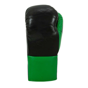 Gants de boxe en cuir vert et noir, à lacets, pour adultes, équipement d'entraînement et de sparring - Product Image 2