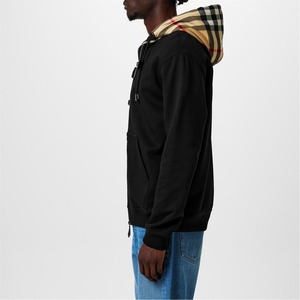 Sudadera con capucha y cremallera completa para hombre, con logo personalizado, de algodón bicolor, forro polar sólido, sudaderas con capucha y sudaderas para hombre - Product Image 6