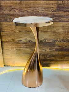 Mesa Auxiliar de Diseño Moderno Philippe Hiquily Henri Samuel 1975, Mesa de Estilo Vintage de Lujo con Acabado Metálico Dorado Antiguo para Sala de Estar - Product Image 4