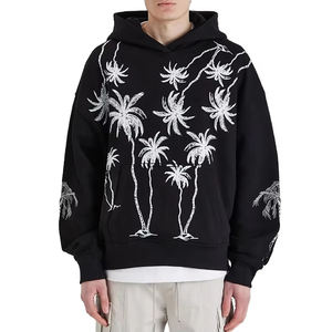 Sweat à capuche brodé de qualité supérieure, streetwear, pull personnalisé de haute qualité, basiques en coton mélangé, tailles variées, vente en gros, sweat à capuche imprimé - Product Image 1