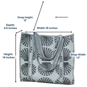 Bolsa de Mano de Algodón Hecha a Mano con Diseño de Conchas, Estilo Bohemio, Abertura Superior, Sostenible, Acolchada a Máquina, para Uso en Todas las Estaciones - Product Image 3