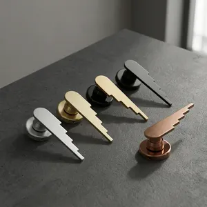 Premium Heavy Duty Stainless Steel Door <b>Handle</b> Set CP Antique Gold Z Black Two Tone PVD Finish Modern Lever <b>Handle</b> Doors - Product Image 2