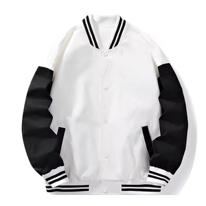 OEM personalizado manga de cuero de alta calidad bordado personalizado Vintage Letterman Varsity chaqueta para los hombres - Product Image 6