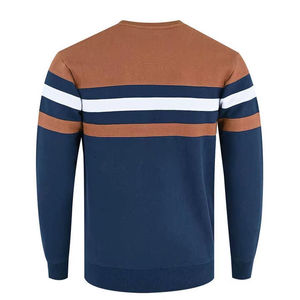 เสื้อสเวตเชิ้ตผู้ชายแบบสวมหัว คอวี ผ้าฟลีซ สีตัดต่อ สไตล์ลำลอง แขนยาว ผ้าฝ้ายหนานุ่ม พิมพ์โลโก้ตามสั่ง ขายส่ง - Product Image 2