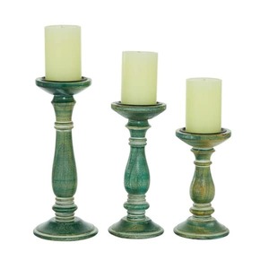 Support de bougie en bois, finition rustique, décoration minimaliste pour la maison, centre de table de mariage, support décoratif - Product Image 4