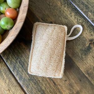 Éponge de cuisine en luffa 100% végétale, compostable, tampon à récurer pour la vaisselle avec étiquette privée personnalisée - Product Image 5