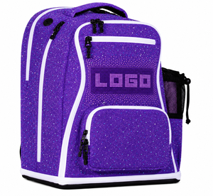 Sac à dos de cheerleading en strass pour filles, design étoile, nœud et mégaphone, multi-poches, en PU, 30-40L - Product Image 4