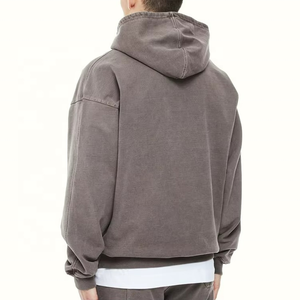 Sweat-shirt à capuche oversize en molleton épais 100 % coton pour homme, avec logo personnalisé, coupe décontractée - Product Image 1