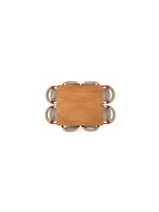 Modern <b>Luxury</b> Wooden <b>Dining</b> Table with <b>6</b> Armchairs Mid Century Style Premium Stable <b>Dining</b> Furniture for Home Hotel Restaur - Product Image 4