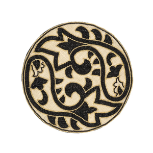 Needlework Handmade Black And Gold Beaded <b>Placemat</b> by Creative Art Zone - Product Image 4