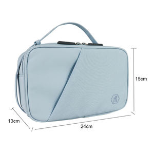 Sac de toilette multifonctionnel décontracté et imperméable avec fermeture éclair et design à panneaux, idéal pour la vente en gros - Fabriqué au Vietnam - Product Image 3
