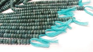 Perles de chalcédoine grise naturelle, forme ronde, lisses, 8 mm, vendues par brin de 8 pouces de long - Product Image 4
