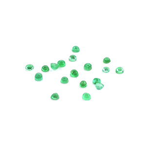 Émeraudes zambiennes naturelles, rondes calibrées de 2 mm, cabochons naturels en émeraude pour la création de bijoux, prêts à l'emploi - Product Image 1