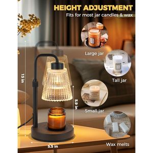 Lampe chauffe-bougie à intensité variable avec minuterie, cadeau d'anniversaire ou de pendaison de crémaillère pour femme et maman, élégante décoration pour la maison neuve avec chauffe-cire J - Product Image 2