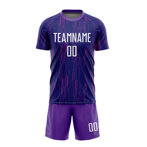 ชุดฟุตบอลทีมเต็มรูปแบบสำหรับผู้ใหญ่ ระบายอากาศได้ดี เป็นมิตรกับสิ่งแวดล้อม ผลิตจากโพลีเอสเตอร์ 100% แห้งเร็ว พร้อมตัวเลือกสกรีนโลโก้/หมายเลข คอเสื้อแบบคอกลม - Product Image 1