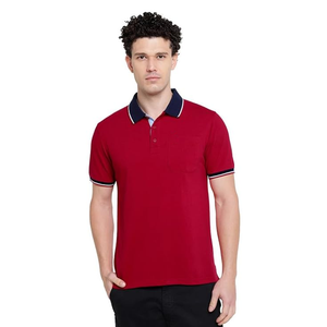 Polo pour homme de qualité export, design personnalisé, confortable et élégant, couleur unie, avec poche, idéal pour l'été - Product Image 3