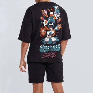 ชุดเซ็ตสองชิ้นแฟชั่นฤดูร้อนใหม่สำหรับผู้ชาย พร้อมโลโก้สั่งทำ ผ้าเทอร์รี่หนานุ่ม เสื้อผ้าแบรนด์ดัง กางเกงขาสั้นสำหรับขาย - Product Image 6