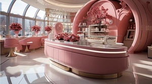 Sang trọng đầy màu sắc bằng gỗ hiển thị bảng hiển thị đứng cho vẻ đẹp cửa hàng mỹ phẩm nội thất thiết kế đồ nội thất - Product Image 2