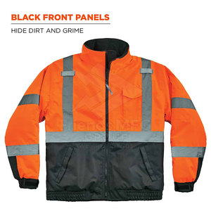 เสื้อแจ็คเก็ตนิรภัยแบบมองเห็นได้ชัดเจน ANSI Class 1 รุ่นใหม่ ปิดด้วยซิป มีกระเป๋าเก็บของอเนกประสงค์ โลโก้  รักษ์โลก น้ำหนักเบา - Product Image 5