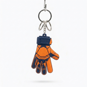 Wholesale <b>Custom</b> Embossed Logo Silicone Rubber <b>Keychain</b> Best Design Gloves Shape Rubber <b>Keychain</b> At Low Price - Product Image 1