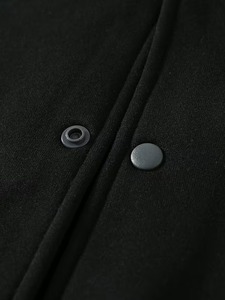 Blouson universitaire homme 100% coton de haute qualité, noir avec manches grises, décontracté, écologique, respirant, style urbain, vêtement d'extérieur d'été, OEM - Product Image 3