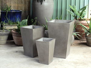 Jardinières en béton d'extérieur à corps effilé pour les endroits venteux côtiers ou montagneux-pour la maison et le jardin - Product Image 4