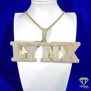 Collar con Colgante de DJ de Hip Hop, Cadena con Letras de Diamantes Cultivados en Laboratorio, Joyería de Lujo Personalizada, Regalo - Product Image 4