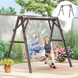 Supporto a telaio ad A per sedia sospesa da 660 libbre, per altalene da patio, per pittura fai da te, solo per patio e giardino, telaio per altalena da portico da 660 libbre - Product Image 2