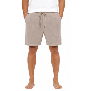 Shorts en maille gaufrée pour hommes, taille élastique, décontractés, pour la gym, séchage rapide, tissu texturé doux, conception personnalisée, OEM, marque privée - Product Image 5