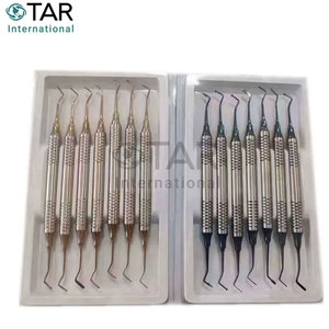 ชุดเครื่องมือขูดหินปูนเกรดพรีเมียม ทำจากเหล็กกล้าไร้สนิมสำหรับผ่าตัด ใช้สำหรับการรักษาโรคปริทันต์ ขูดหินปูน ขูดทำความสะอาดอย่างล้ำลึก - Product Image 2
