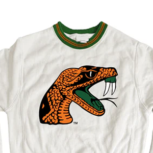 Sweat-shirt vintage à col rond de l'Université A&M de Floride Rattlers, HBCU, vente en gros, logo personnalisé OEM - Product Image 2