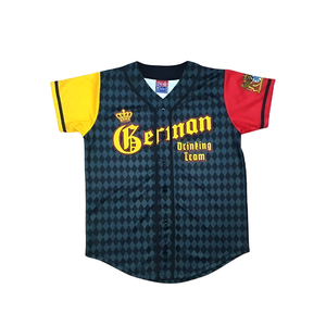 เสื้อเบสบอลแบบซับลิเมชั่นสั่งทำพิเศษ - โพลีเอสเตอร์แห้งเร็ว ขายส่ง OEM คุณภาพสูง ระบายอากาศได้ดี สำหรับผู้ชายและเยาวชน - Product Image 1