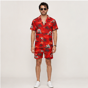 Camisas Hawaianas Florales para Hombre, Personalizadas con Sublimación Completa, Estampadas, con Botones, Manga Corta, Tropicales, Casuales, de Verano - Product Image 4