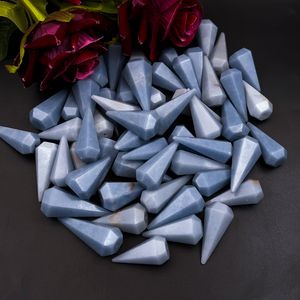 Péndulo de Cristal de Angelita Natural, Pulido a Mano, Gema Azul para Radiestesia, Meditación, Reiki, Sanación Energética de Chakras, Chakralume - Product Image 3