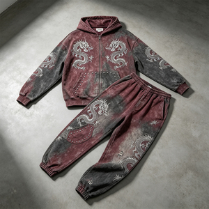 Ensemble de survêtements surdimensionnés pour hommes, survêtements à coupe ample pour hommes et ensembles de survêtements fuselés pour hommes pour les marques de vêtements - Product Image 6