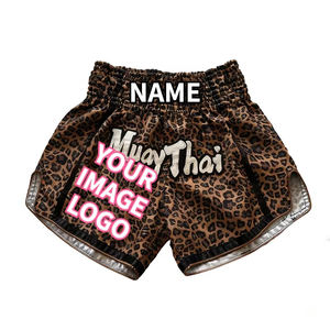 Pantalones Cortos de Muay Thai con Logotipo Personalizado al por Mayor, Pantalones Cortos de Boxeo Tailandés de Material Satinado Premium para Entrenamiento de Kickboxing y MMA - Product Image 4