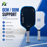 Pala de Pickleball de Fibra de Carbono de 13 mm y 16 mm para Adultos Principiantes, Entrenamiento Escolar y de Club, Marca Privada, Venta Directa de Fábrica al por Mayor