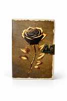 Carnet de notes vintage en cuir écologique, couverture rigide, motif rose rectangulaire, pour sortilèges de sorcière, avec fermeture à sangle, style moderne