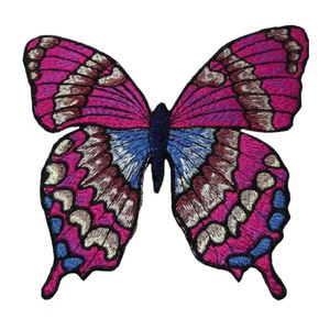 Patch papillon brodé thermocollant, applique décorative en tissu, forme irrégulière, feutre non tissé, cadeau - Product Image 2